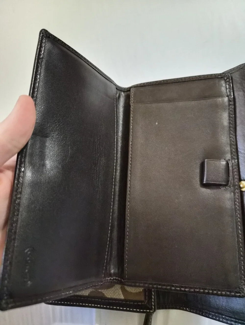 Coach Brown Signature Canvas Continental Wallet